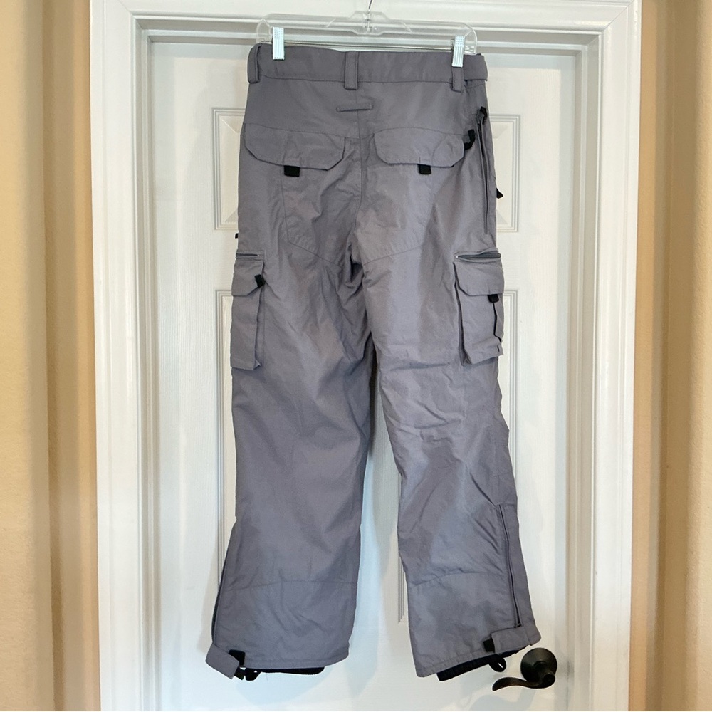 Boulder Gear Womens S Cargo Insulated Snow Ski Pants Gray Fleece Lined Ankle Zip - Picture 6 of 14